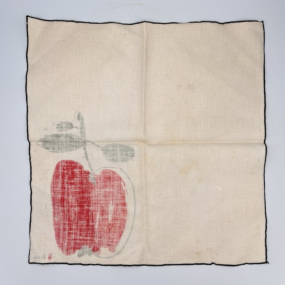 Vintage Vera Neumann Red Apple Linen‎ Cotton napkins Set of 4 - Picture 8 of 12